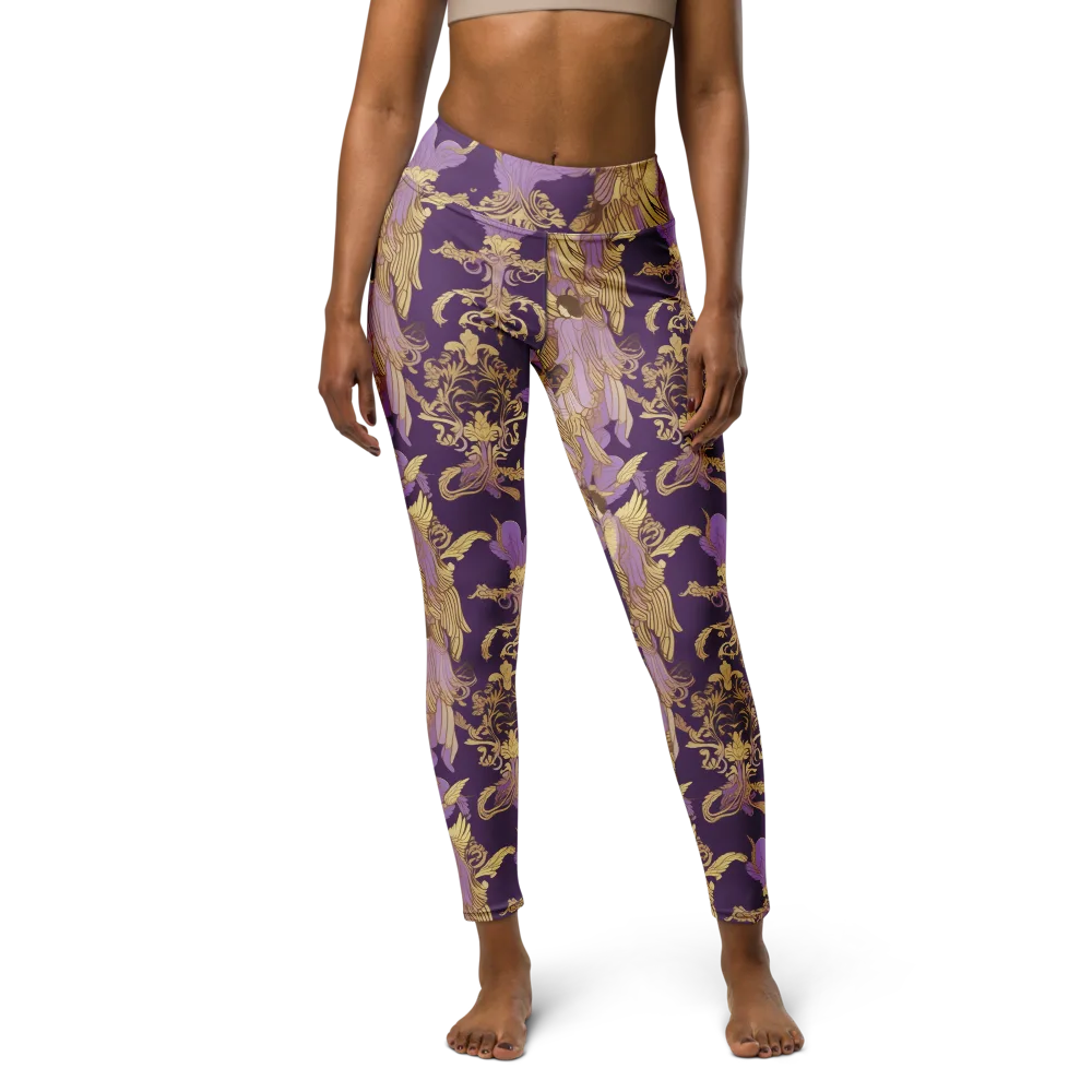 Gilded Ascension on Yoga Leggings — Front