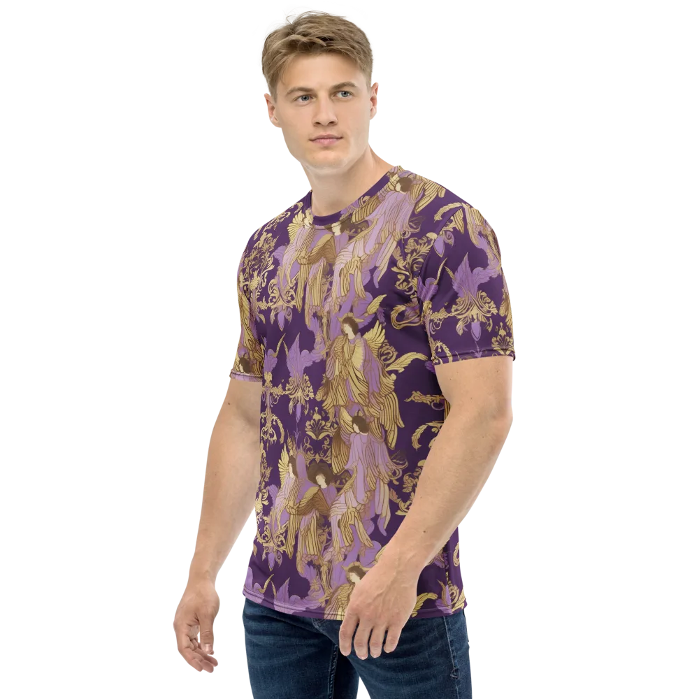 Gilded Ascension on Men's Crew Neck T-Shirt — Left