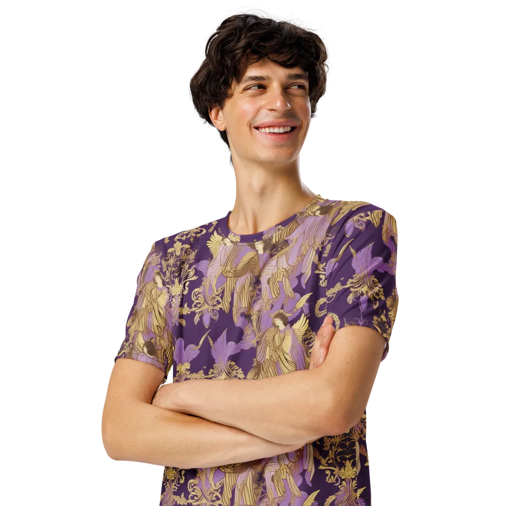 Gilded Ascension on Men's Crew Neck T-Shirt — Left Front