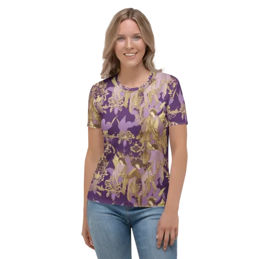 Gilded Ascension on a Women's Crew Neck T-Shirt