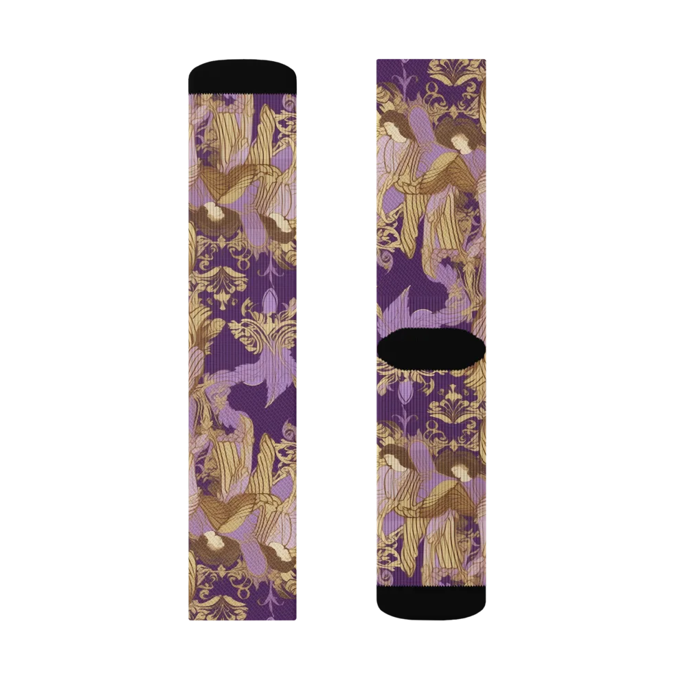 Gilded Ascension on Socks — Right Sock