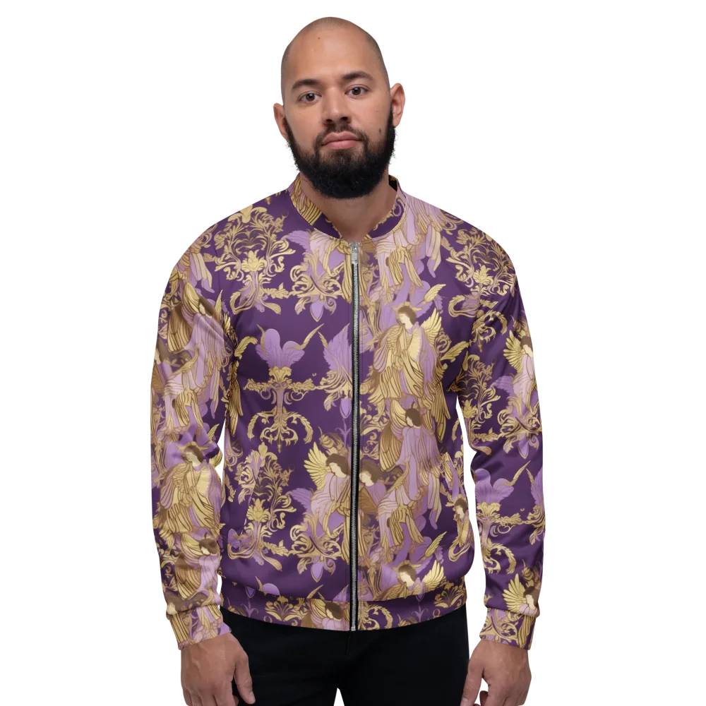 Gilded Ascension on Bomber Jacket — Front