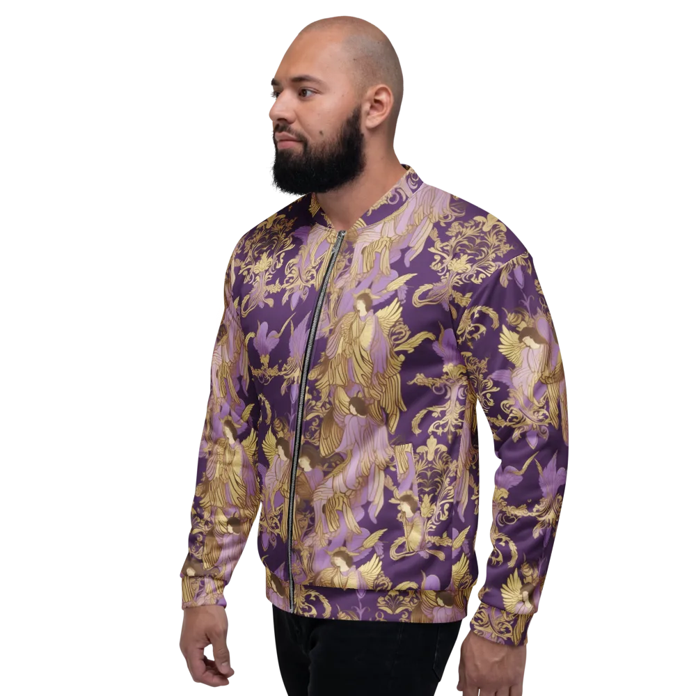 Gilded Ascension on Bomber Jacket — Left