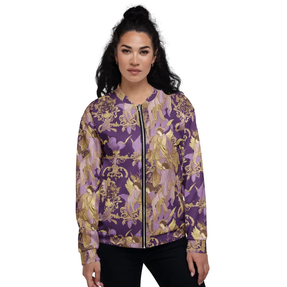 Gilded Ascension on Bomber Jacket — Front