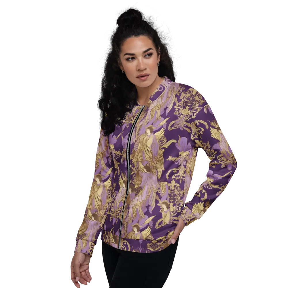 Gilded Ascension on Bomber Jacket — Left