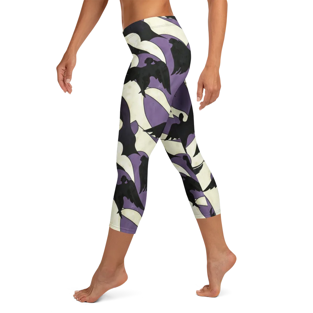 Violet Ascension on Capri Leggings — Left