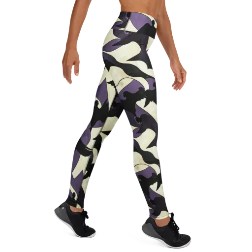 Violet Ascension on a Yoga Leggings