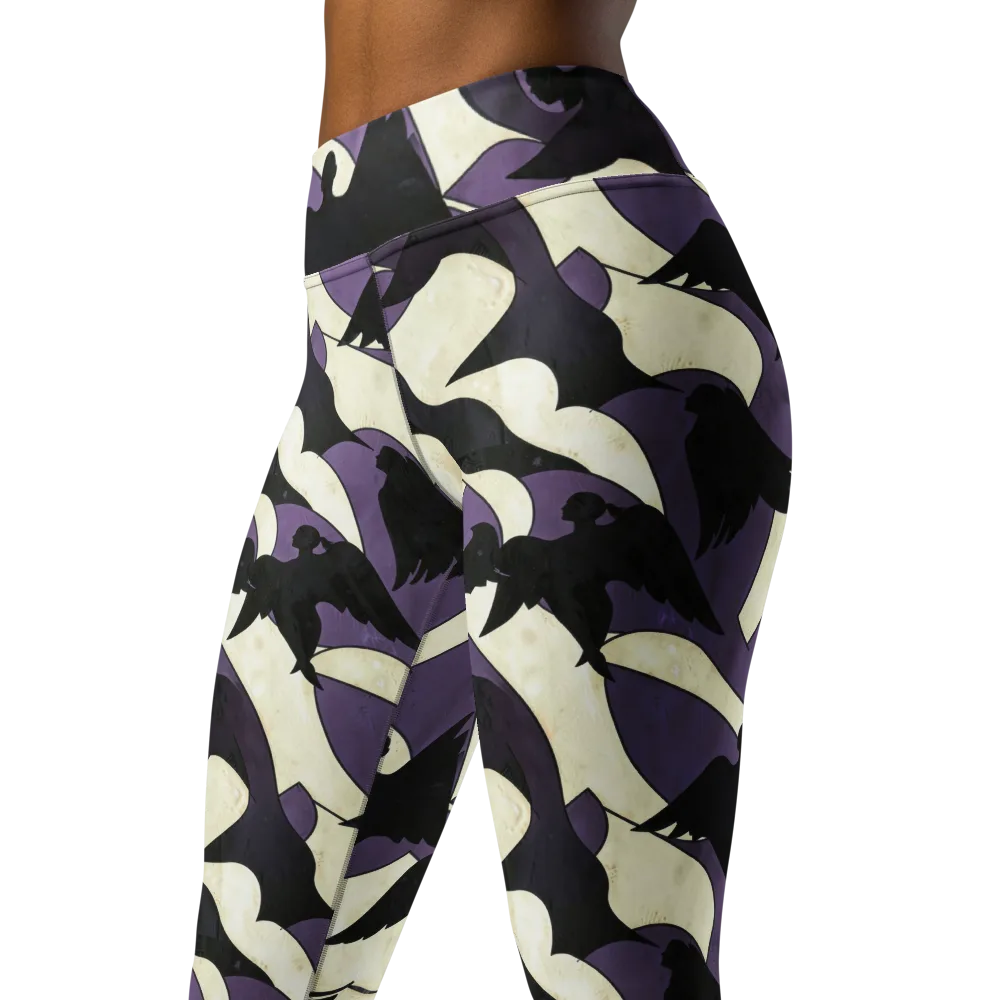 Violet Ascension on Yoga Leggings — Left Front