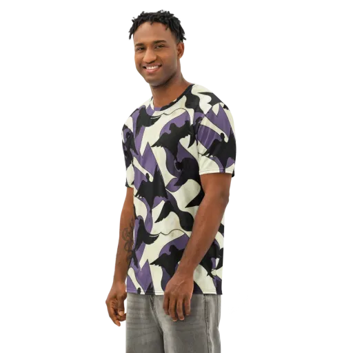 Violet Ascension on a Men's Cotton Crew Neck T-Shirt