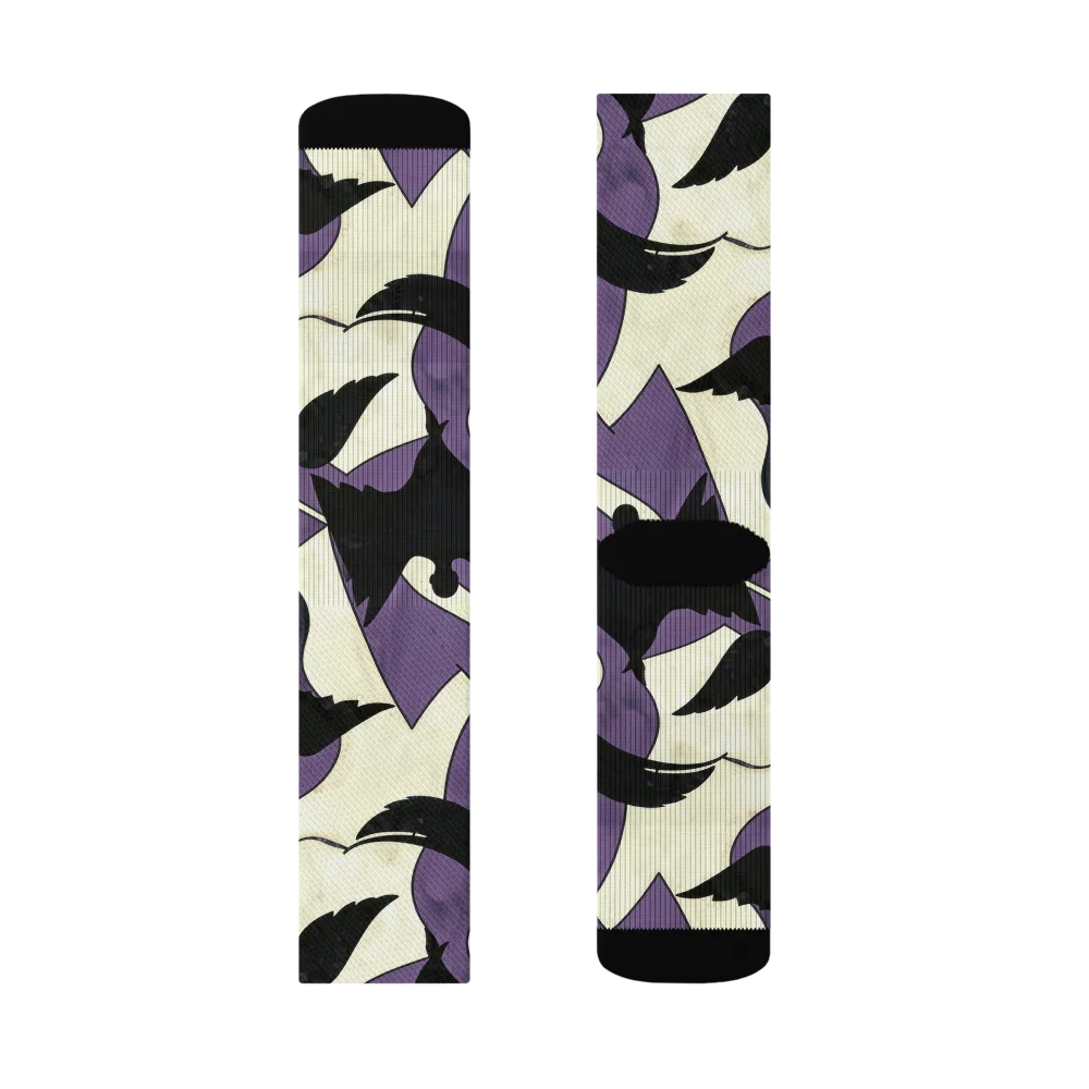 Violet Ascension on Socks — Left Sock