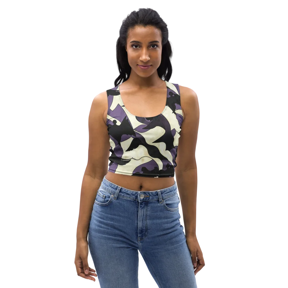 Violet Ascension on Crop Top — Front