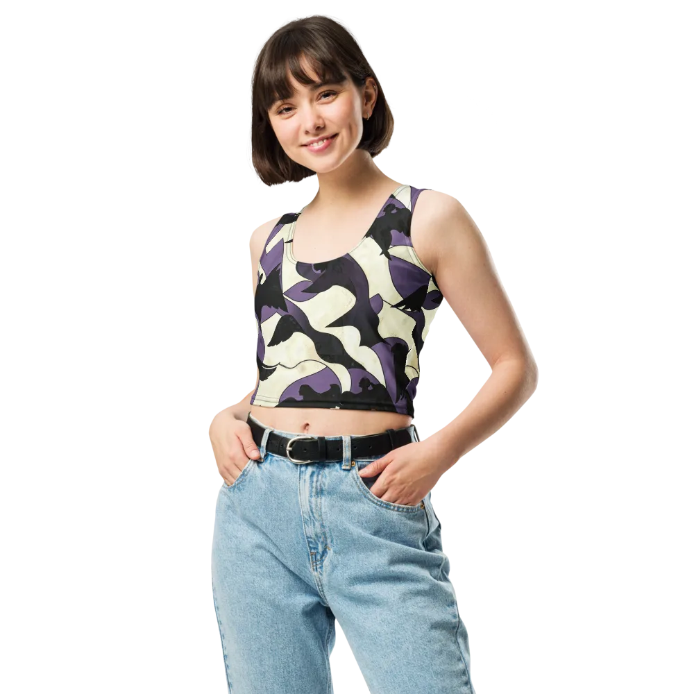 Violet Ascension on Crop Top — Front