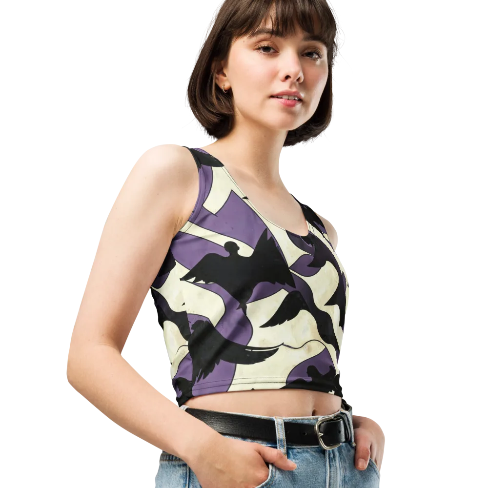 Violet Ascension on Crop Top — Right Front