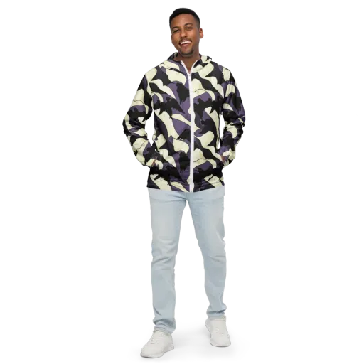 Violet Ascension on a Men's Windbreaker