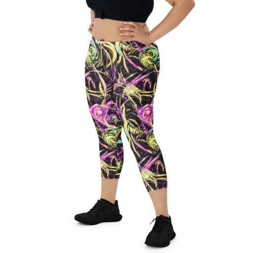 Nightfire Flux on a Capri Leggings