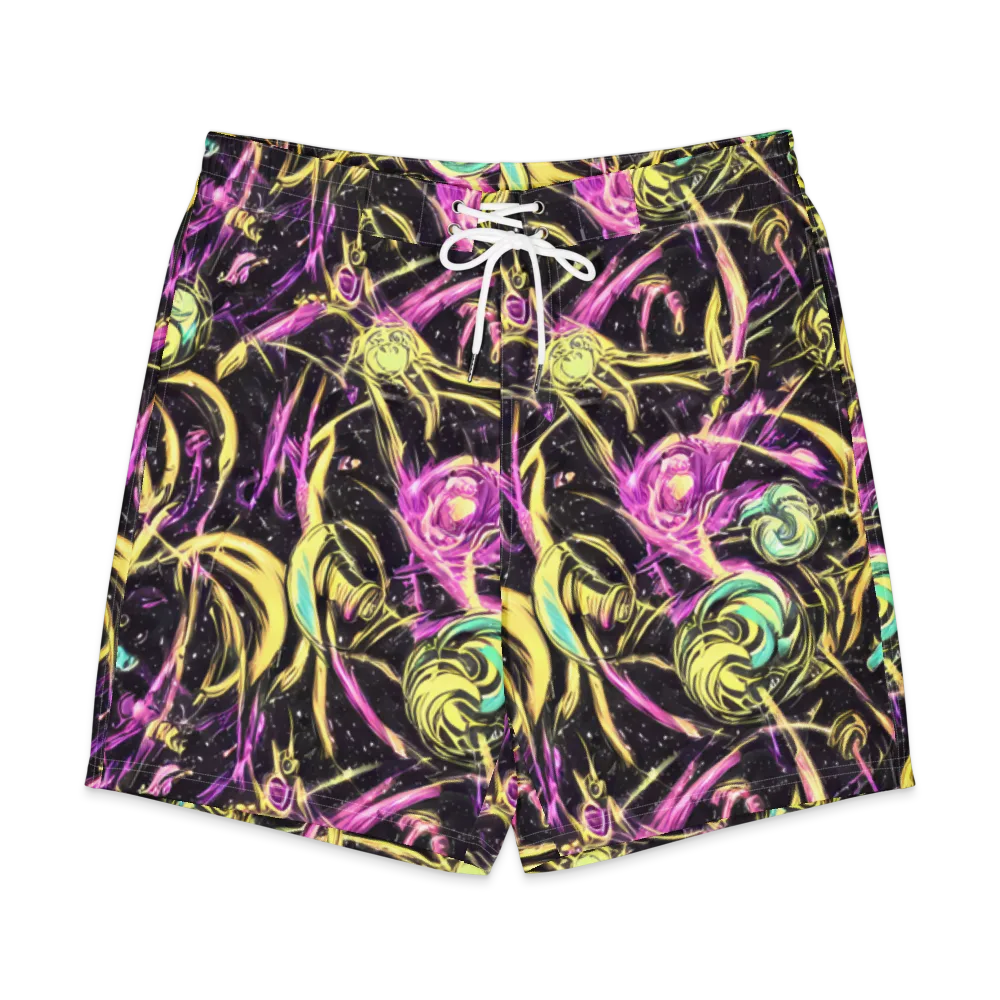 Nightfire Flux on Men's Board Shorts — Front