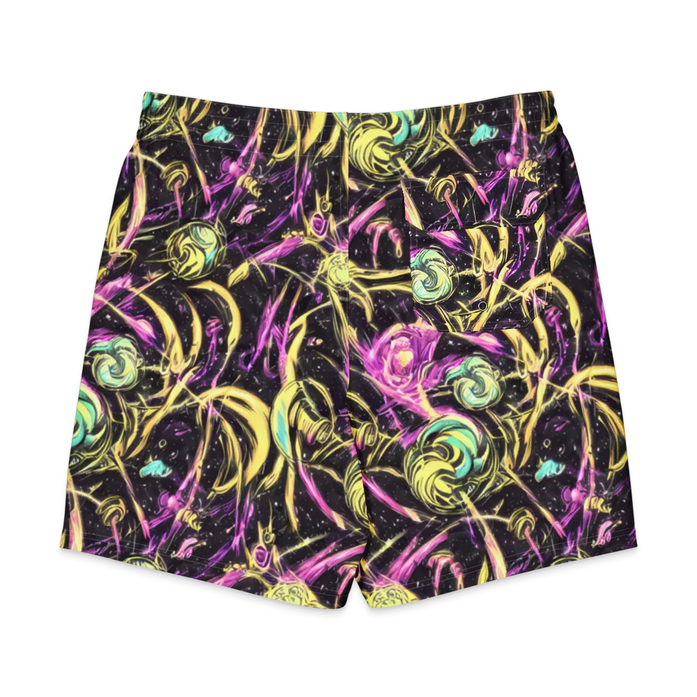 Nightfire Flux on Men's Board Shorts — Back