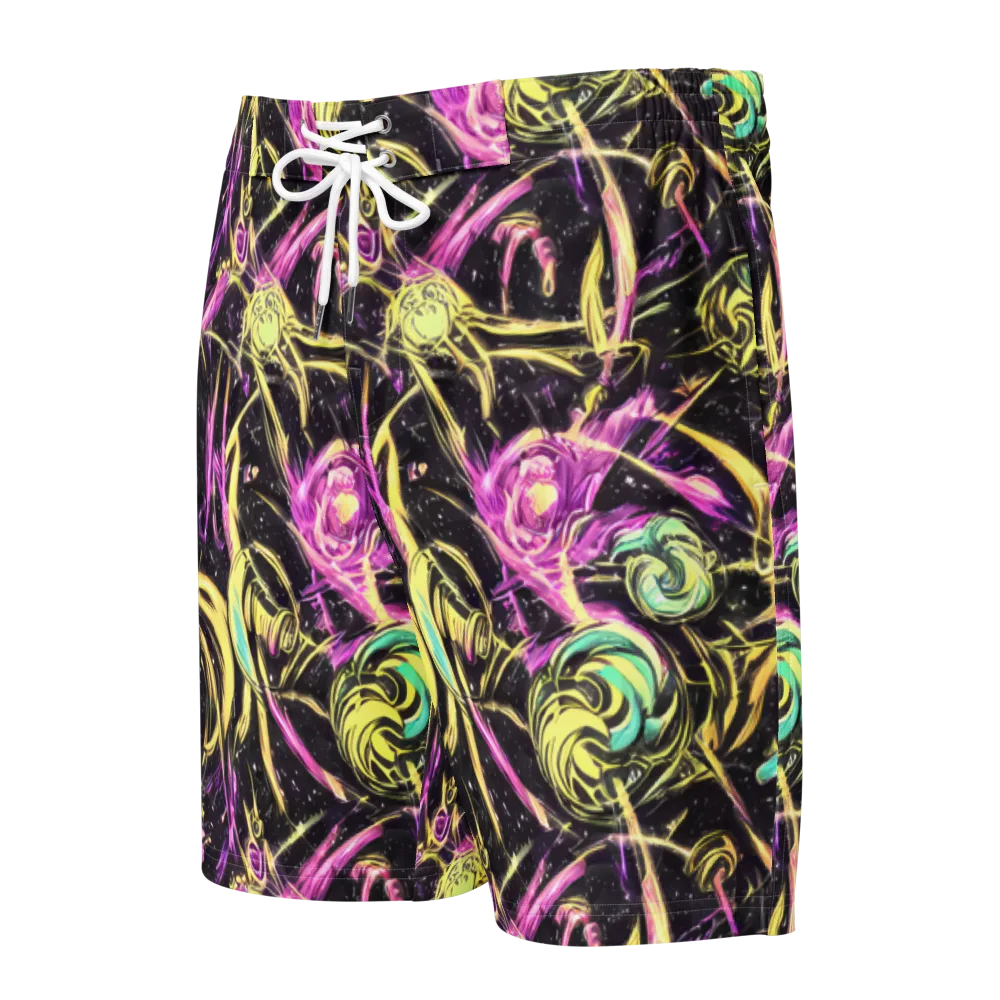 Nightfire Flux on Men's Board Shorts — Front