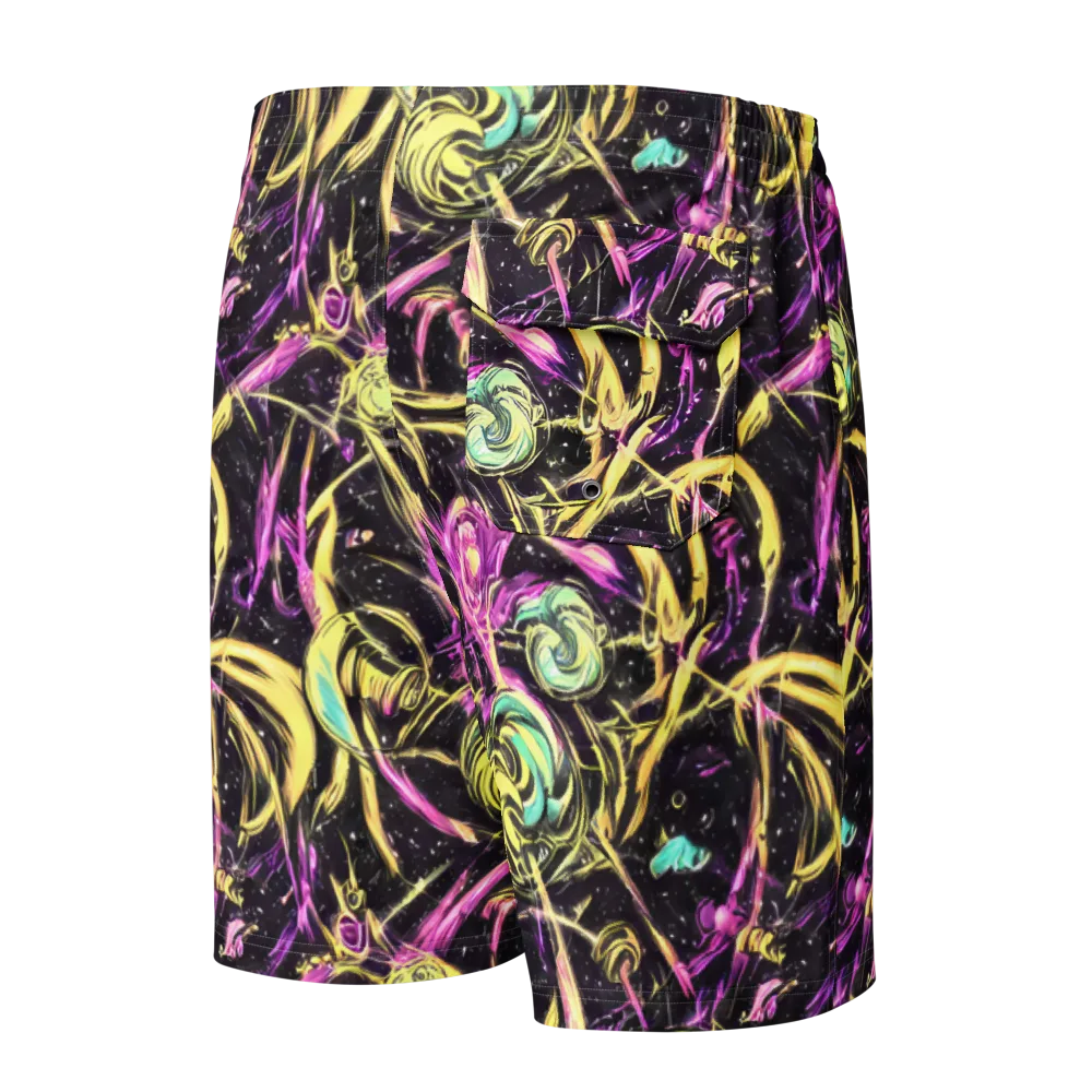 Nightfire Flux on Men's Board Shorts — Back