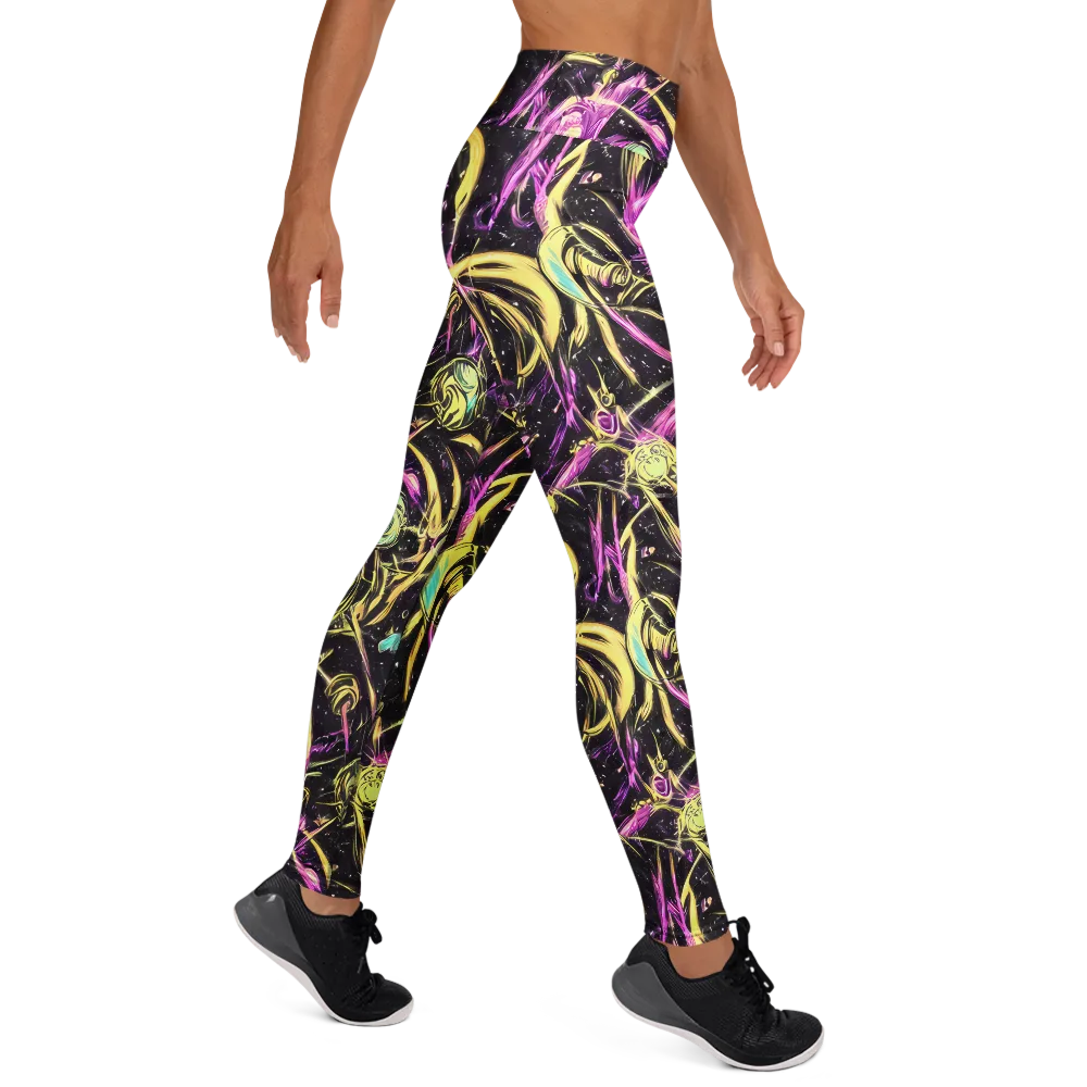 Nightfire Flux on Yoga Leggings — Right