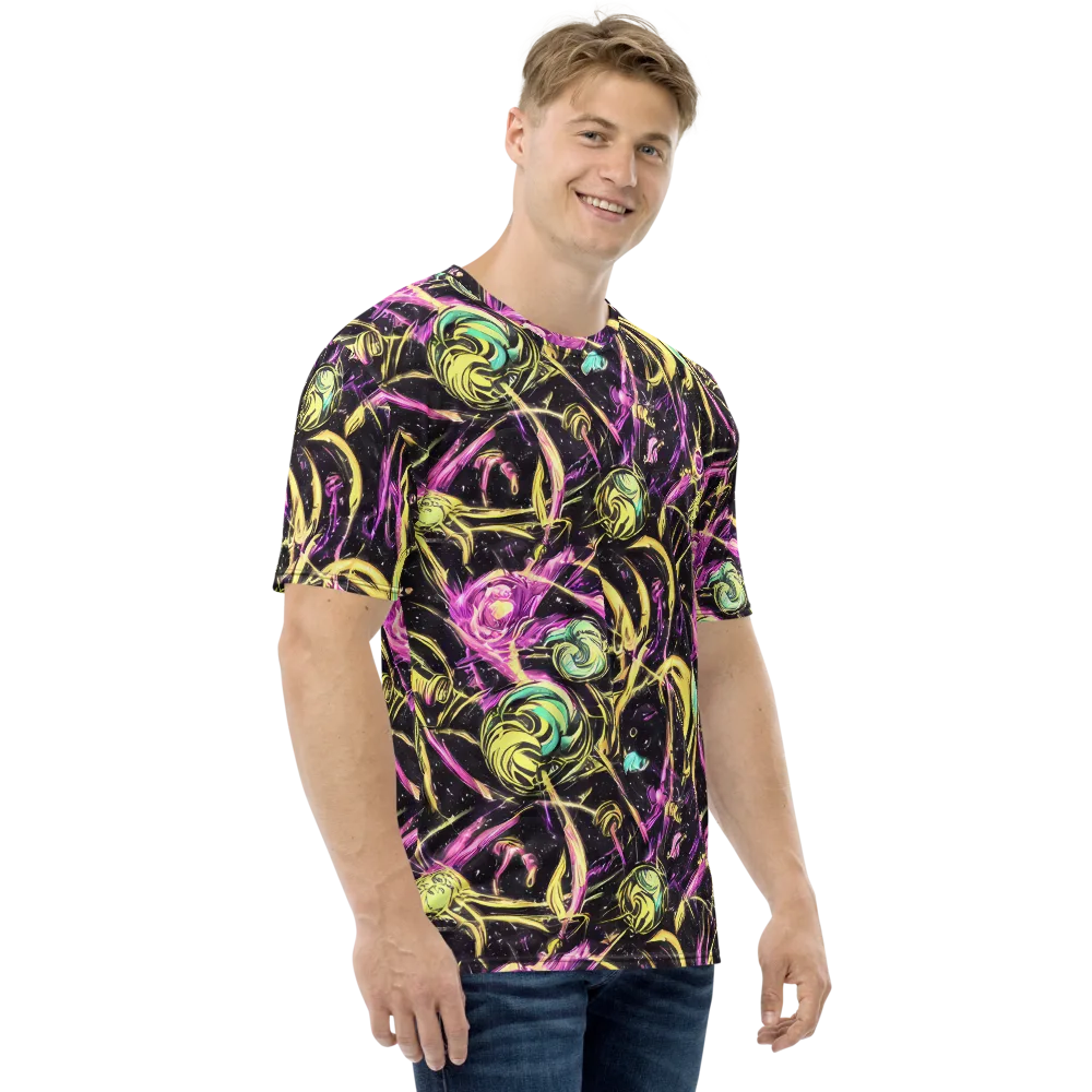 Nightfire Flux on Men's Crew Neck T-Shirt — Right