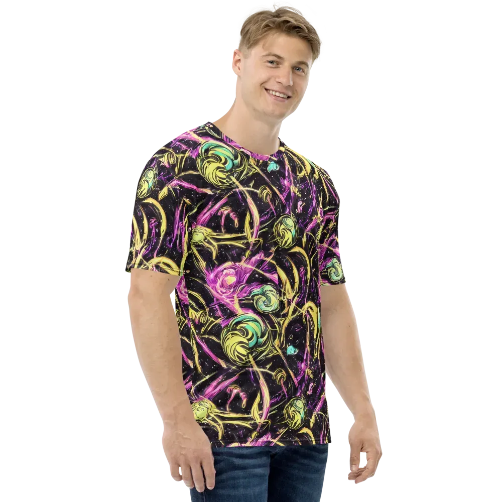 Nightfire Flux on Men's Crew Neck T-Shirt — Right