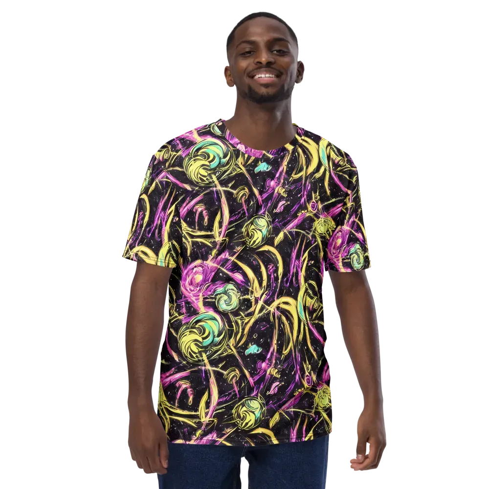 Nightfire Flux on Men's Crew Neck T-Shirt — Front