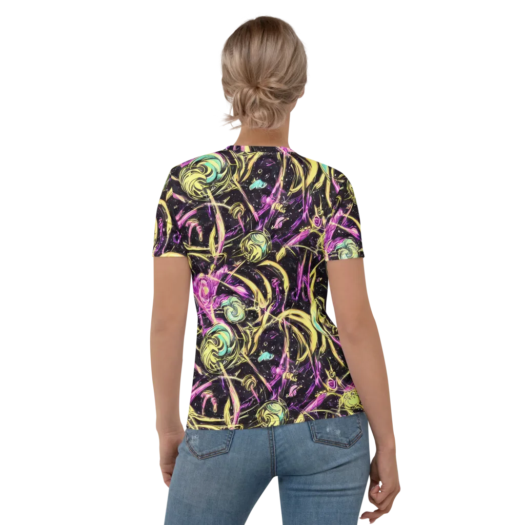 Nightfire Flux on Women's Crew Neck T-Shirt — Back