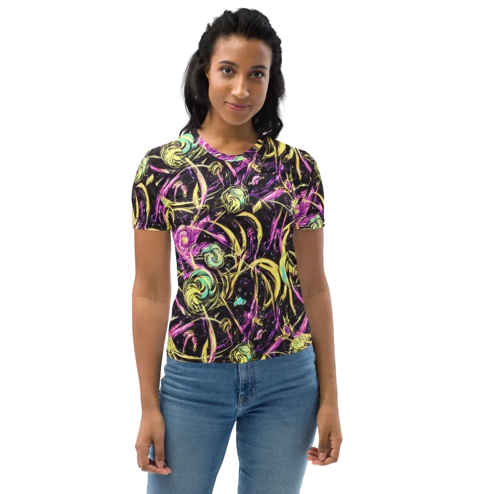 Nightfire Flux on Women's Crew Neck T-Shirt — Front