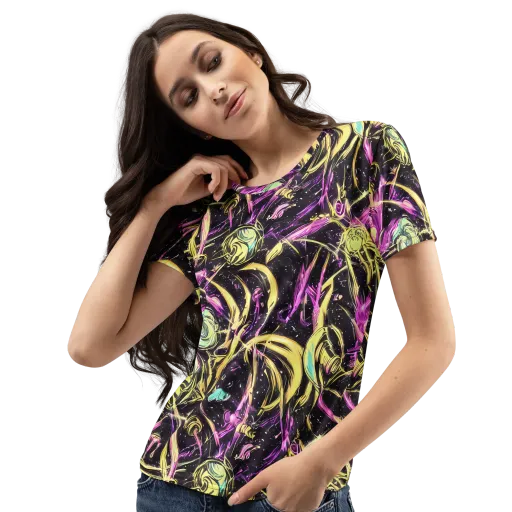 Nightfire Flux on a Women's Crew Neck T-Shirt
