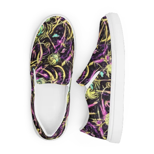 Nightfire Flux on a Men's Slip-On Canvas Shoes