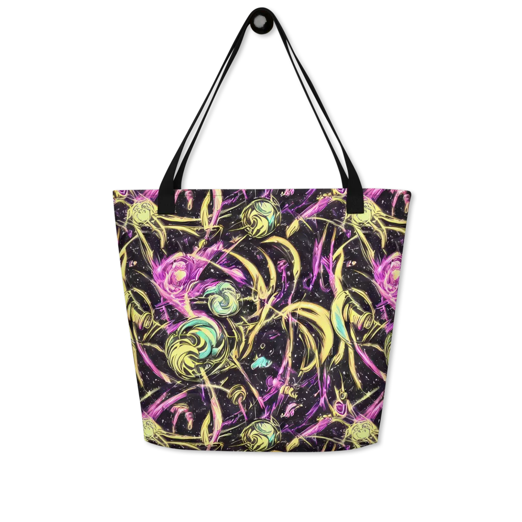 Nightfire Flux on Large Tote Bag W/ Pocket — Front