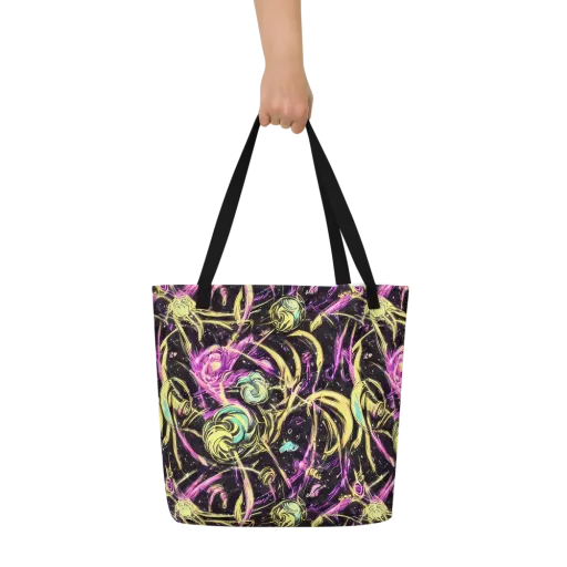 Nightfire Flux on a Large Tote Bag W/ Pocket