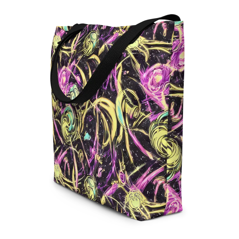 Nightfire Flux on Large Tote Bag W/ Pocket — Front