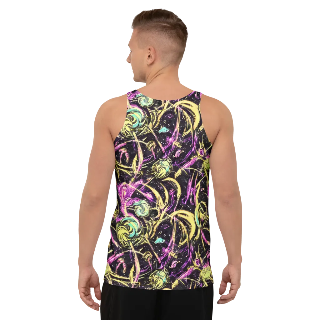 Nightfire Flux on Men's Tank Top — Back