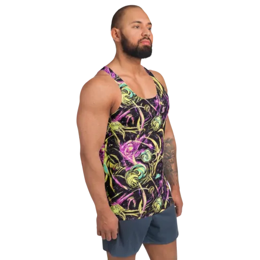 Nightfire Flux on a Men's Tank Top