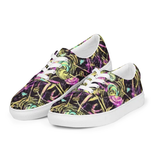 Nightfire Flux on a Men's Lace-Up Canvas Shoes