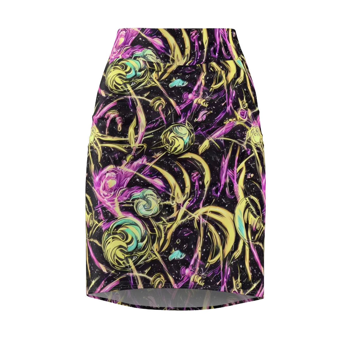 Nightfire Flux on Pencil Skirt — Front