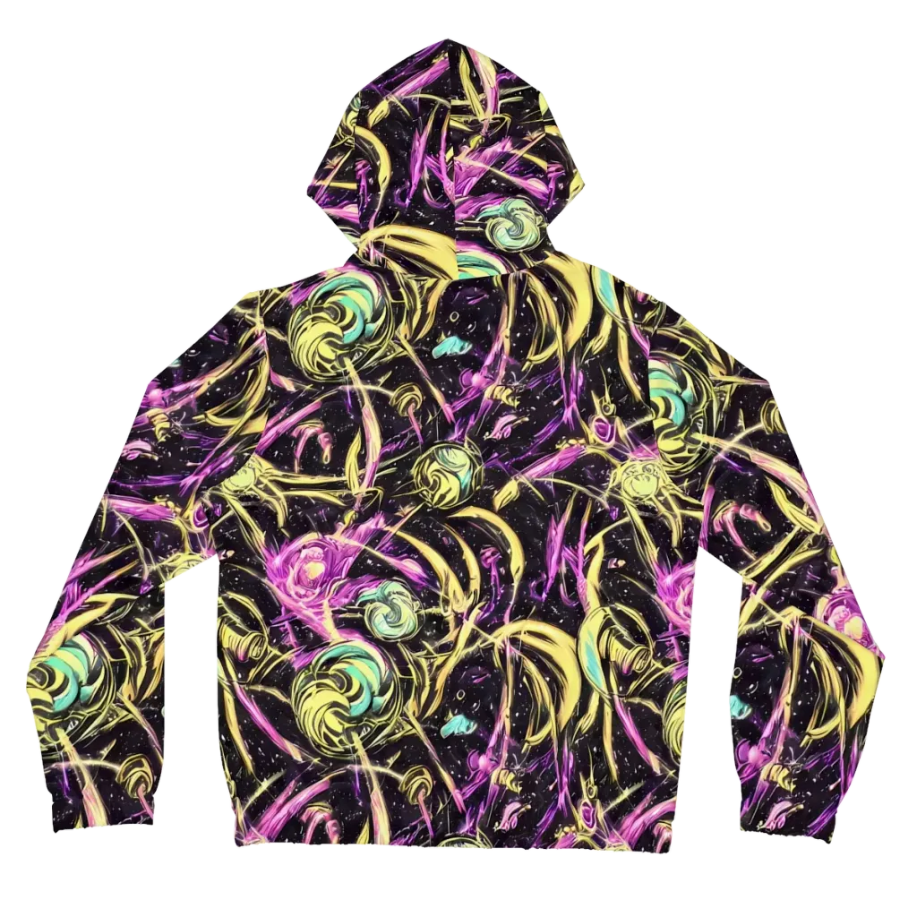 Nightfire Flux on Women's Full-Zip Hoodie — Back