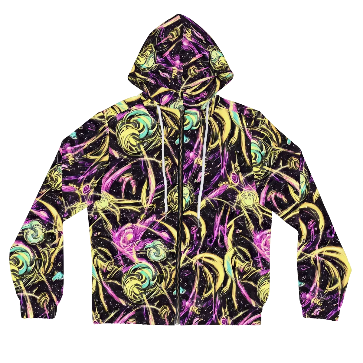 Nightfire Flux on Women's Full-Zip Hoodie — Front