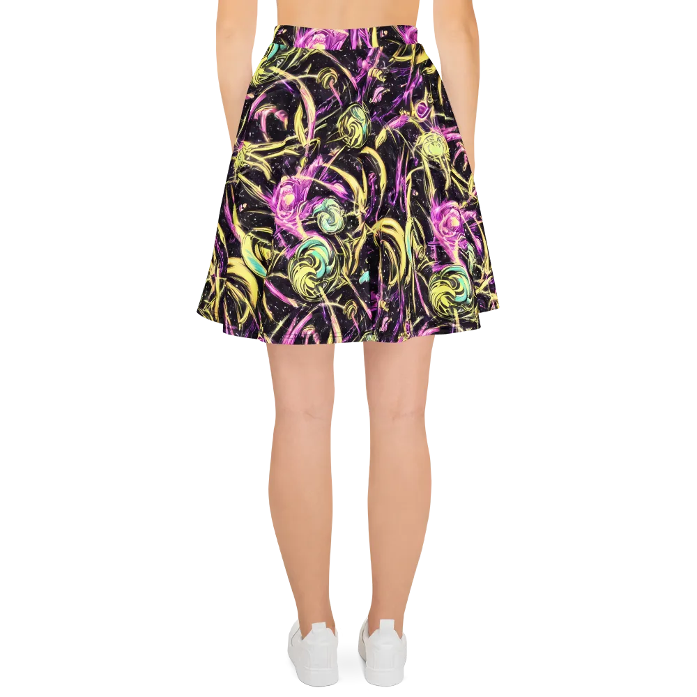 Nightfire Flux on Skater Skirt — Back