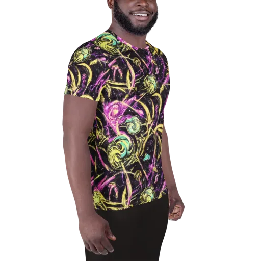 Nightfire Flux on a Men's Athletic T-Shirt