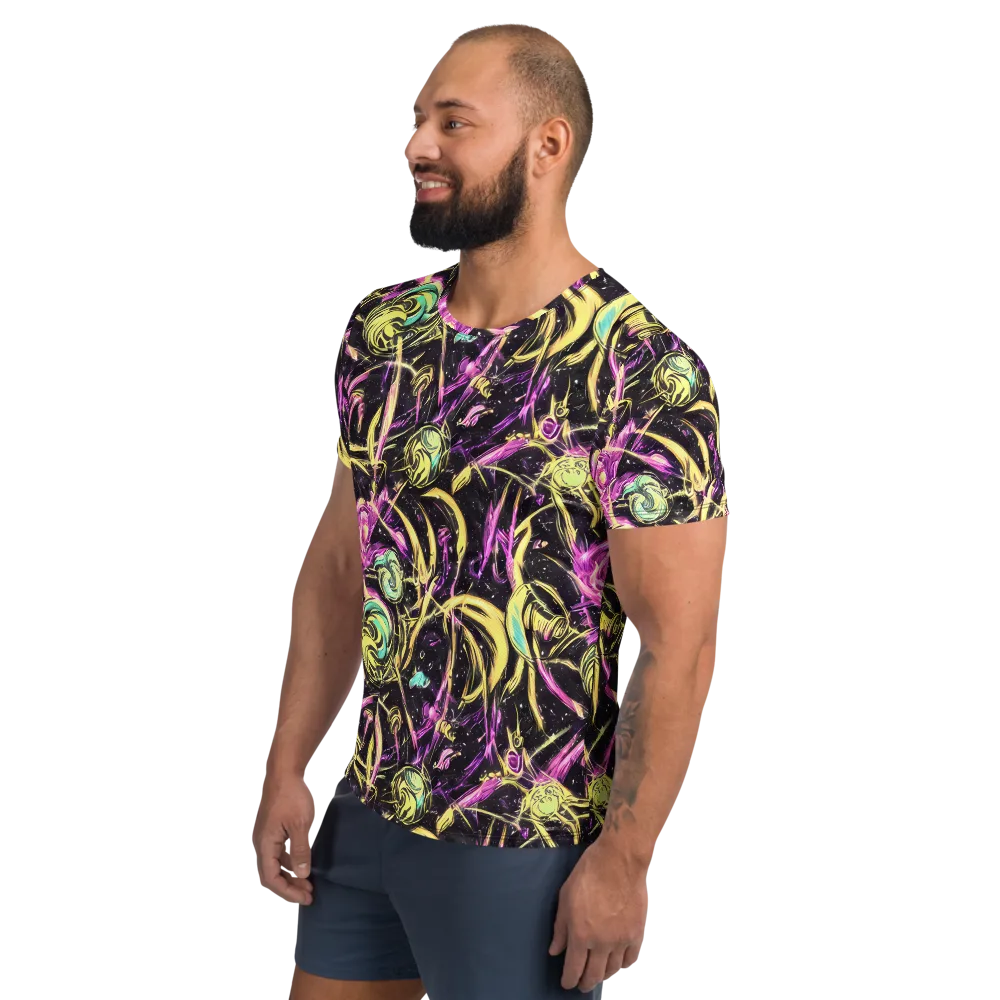 Nightfire Flux on Men's Athletic T-Shirt — Left