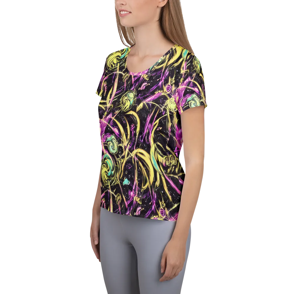 Nightfire Flux on Women's Athletic T-Shirt — Left