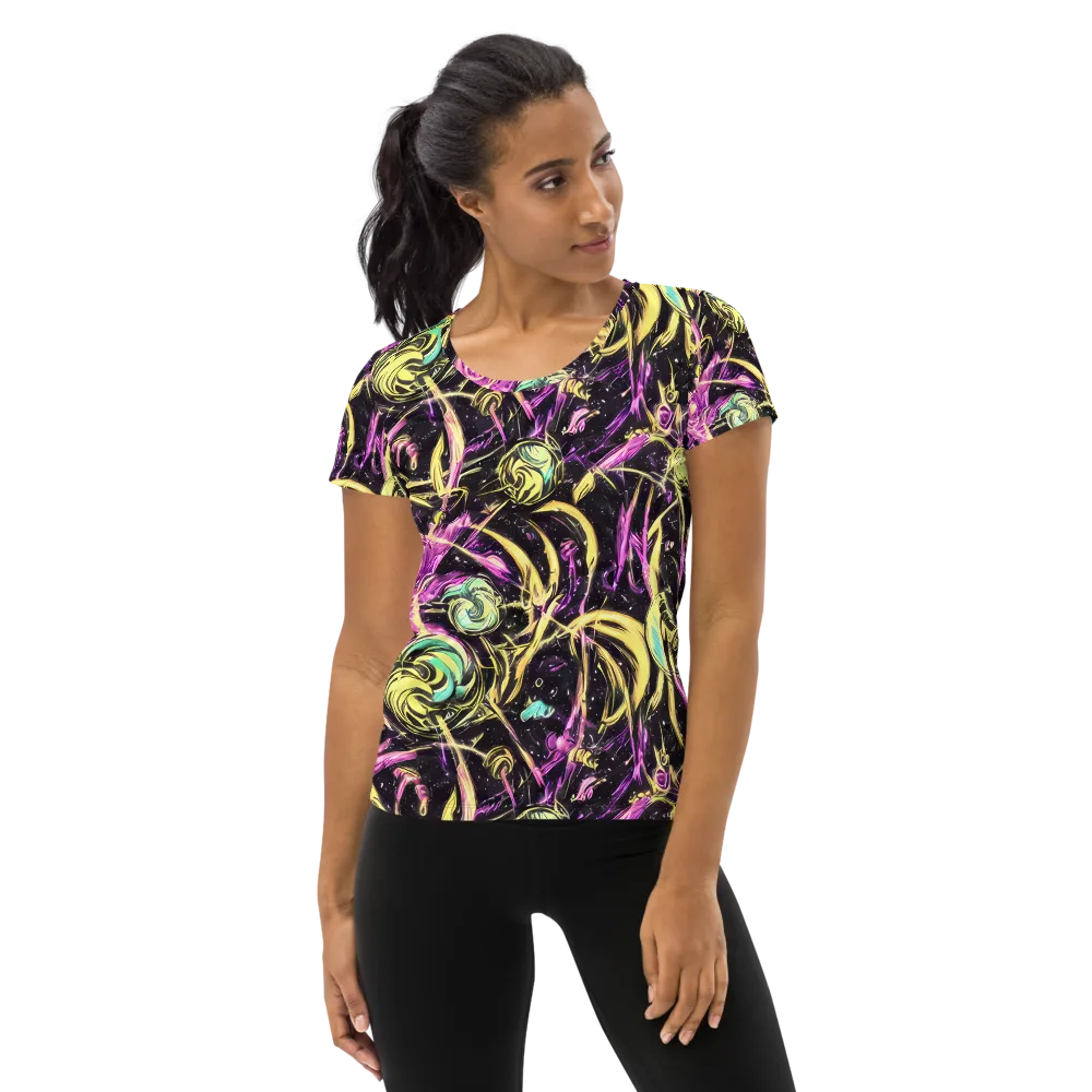 Nightfire Flux on Women's Athletic T-Shirt — Front