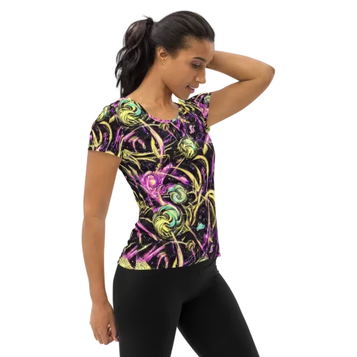 Nightfire Flux on a Women's Athletic T-Shirt