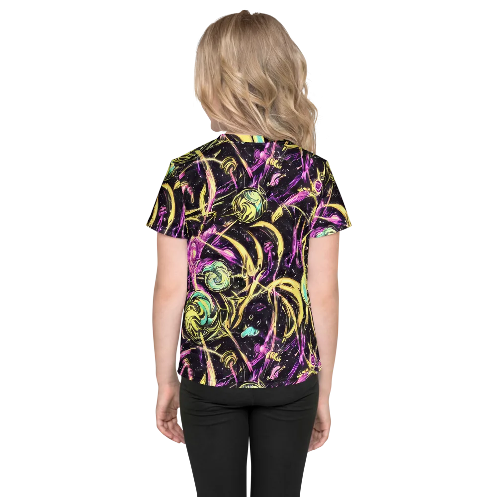 Nightfire Flux on Kids Crew Neck T-Shirt — Back