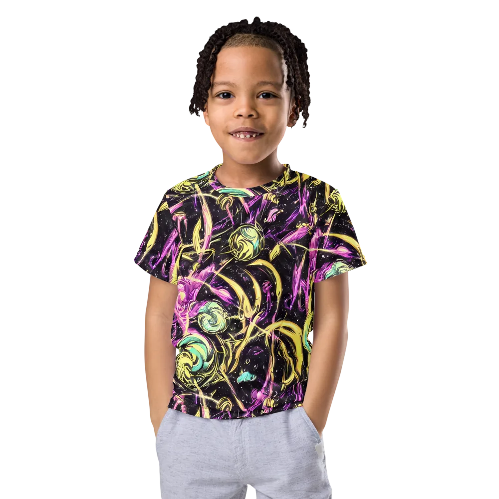Nightfire Flux on Kids Crew Neck T-Shirt — Front