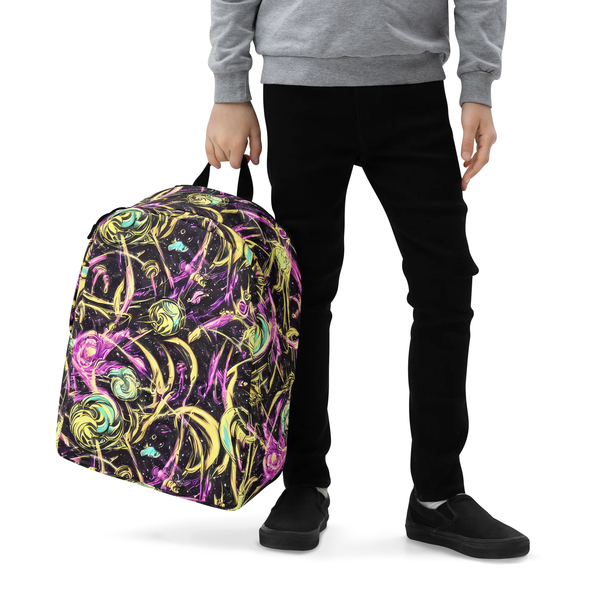 Nightfire Flux on Minimalist Backpack — Zoomed-in
