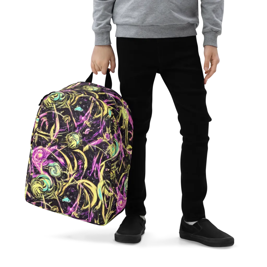 Nightfire Flux on Minimalist Backpack — Zoomed-in